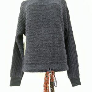 Women's long-sleeve pullover blended cashmere navy