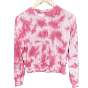 tied and dyed knitted cardigan for woman