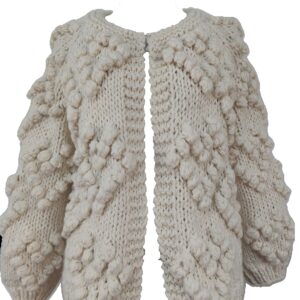 Crochet Studio OEM & ODM Women Lady Sweater Winter Hand Crocheted Cardigan Sweater